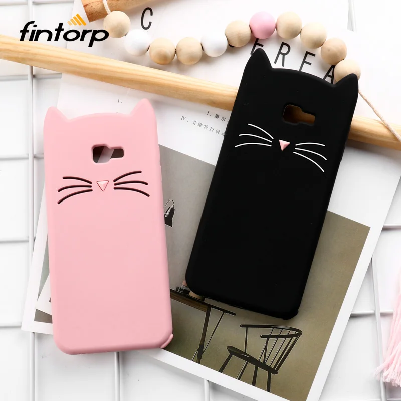 

Fintorp 3D Cute Cat Case For Samsung Galaxy J4 Plus 2018 Cases Soft Silicone Cover On For Samsung J6 Plus 2018 J7 J5 2017 2016