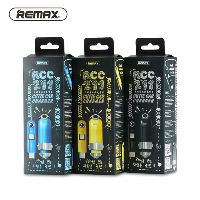 Автомобильное зарядное устройство Remax 2.4A USB с кабелем 2 в 1 быстрая зарядка для