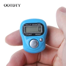 OOTDTY мини-маркер для стежков и счетчик для пальцев с ЖК-дисплеем, электронный цифровой счетчик для шитья, вязальный инструмент для плетения пальцев