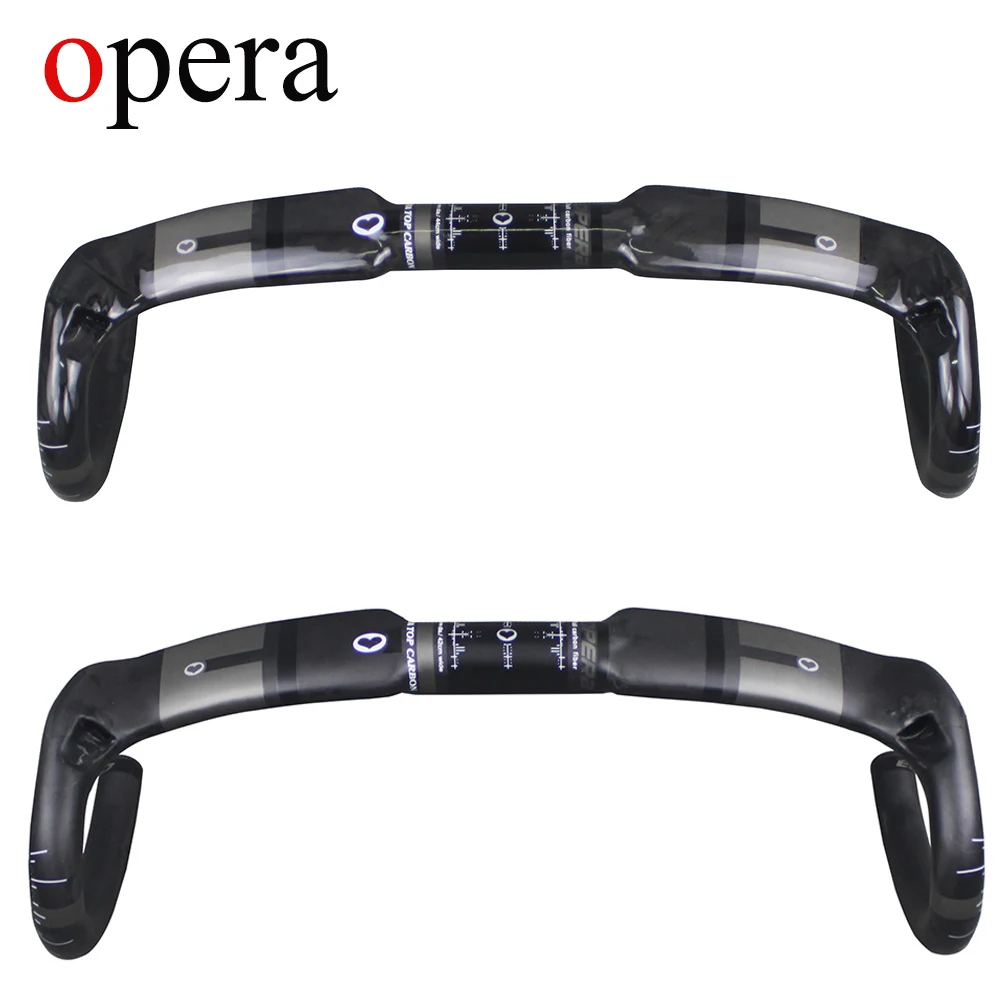 

2017 OPERA Full Carbon Fiber Road Handlebar Curve Bicycle Handlebar Road Handlebar Carbon ud Matte 31.8 * 400/420 / 440mm