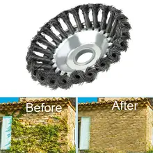 6/8 дюймов стальной провод удаления ржавчины прополка детали для газонокосилки проволока ржавчины прополка роторная головка травяная щетка газонокосилка садовый триммер