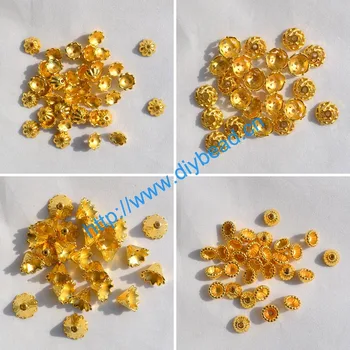 

100pcs/lot jewelry findings and components 10MM Acrylic Accessory earring Making Department Spacers Gold Color Receptacle