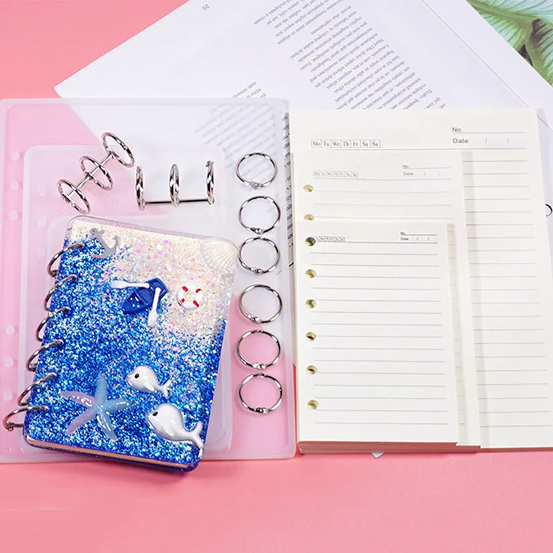 

A5/A6/A7 Notebook Cake Silicone Mold For Jewelry Charms Pendants Making Tool Handmade Crystal Epoxy Resin Molds Stainless Steel