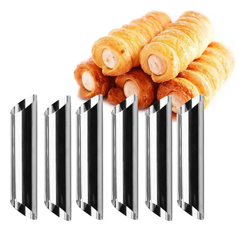 12 шт./компл. из нержавеющей стали Cannoli формы рога трубочки для выпечки канноли кондитерский крем рога формы для выпечки аксессуары