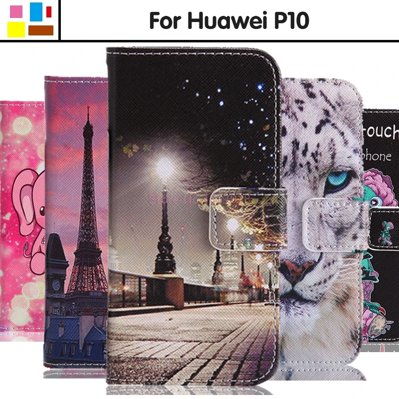 Чехол-бумажник для телефона Huawei P10 чехол с мультяшной подставкой и картой из