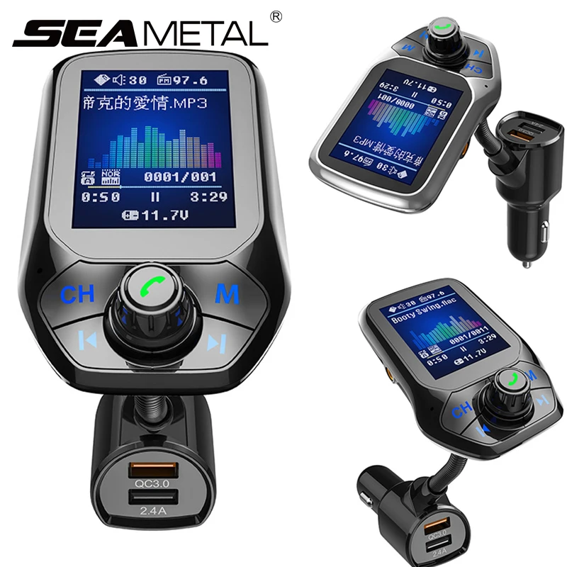 

12V/24V Car MP3 Player QC3.0 Fast Charging 3USB AUX Port Cars FM Transmitter Modulator Bluetooth MP3 Car Music Players Universal