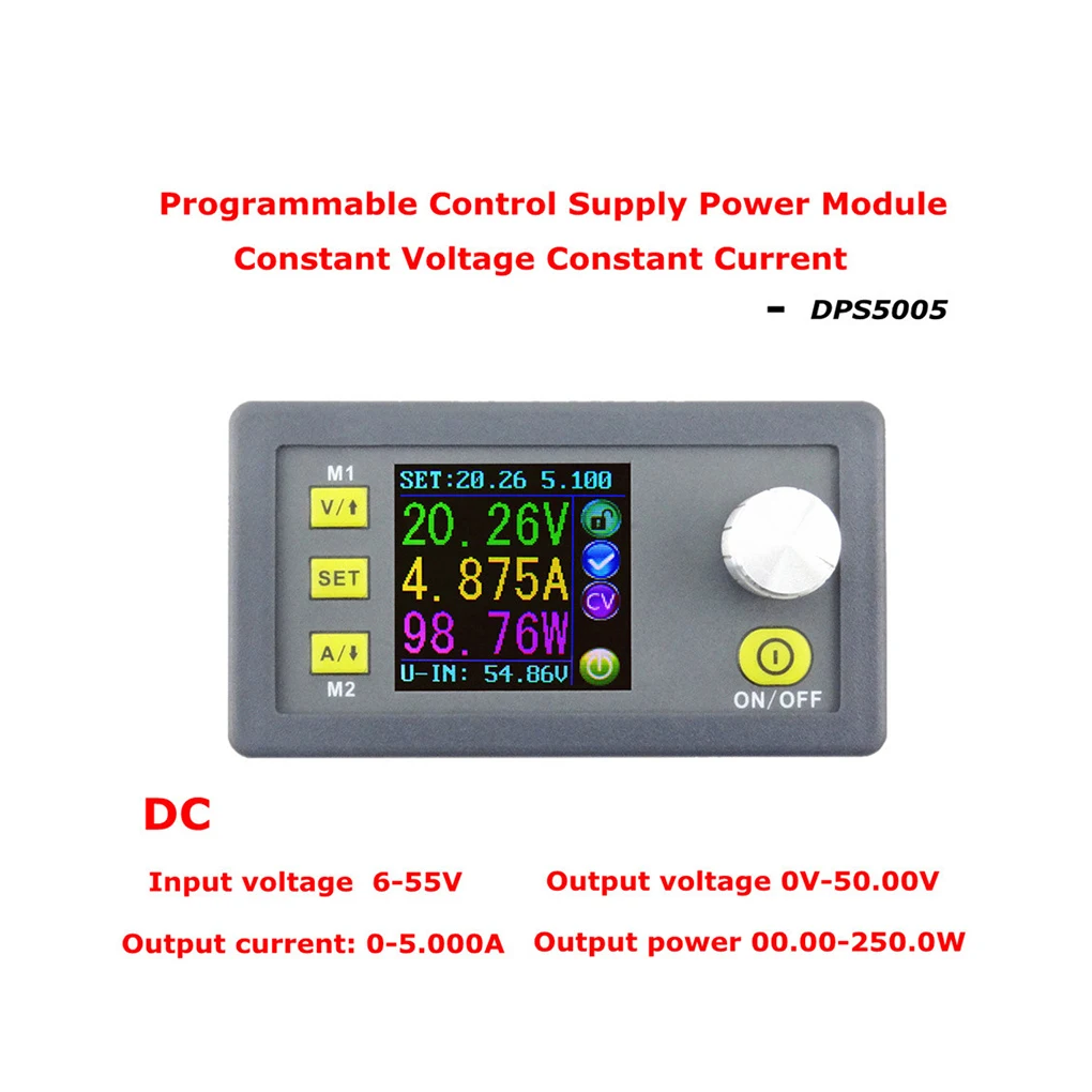 

DPS5005 50V 5A Constant Voltage Current Step-down Power Supply Module Buck Voltage Converter Voltmeter