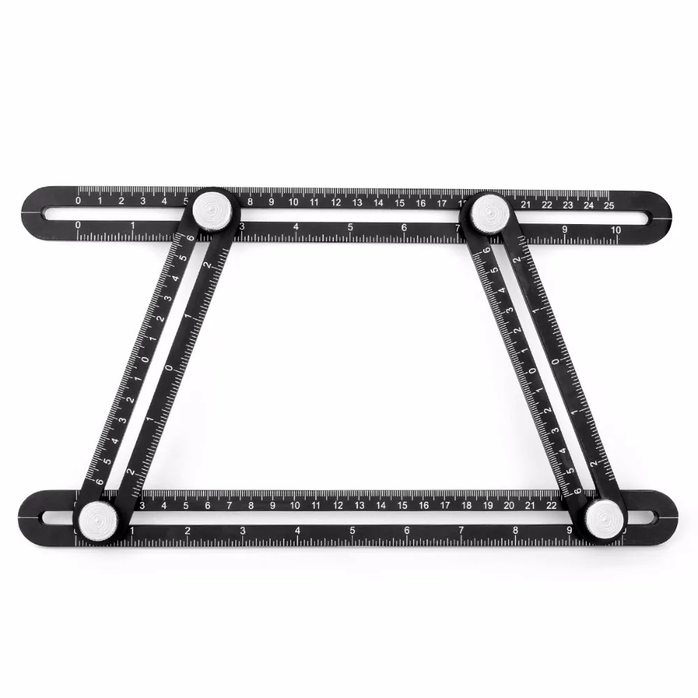 1pc Aluminum Alloy Measure Multi Angle Ruler Four sided Caliper Measuring Tool Angle Protractor