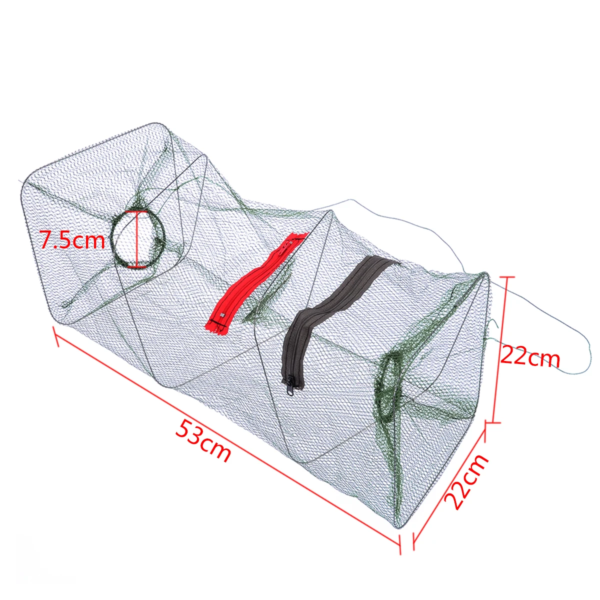 1Pcs Foldable Fishing Net Green Crab Fish Crawdad Shrimp Trap Cage Cast Network Practical Fishing Mesh Tackle
