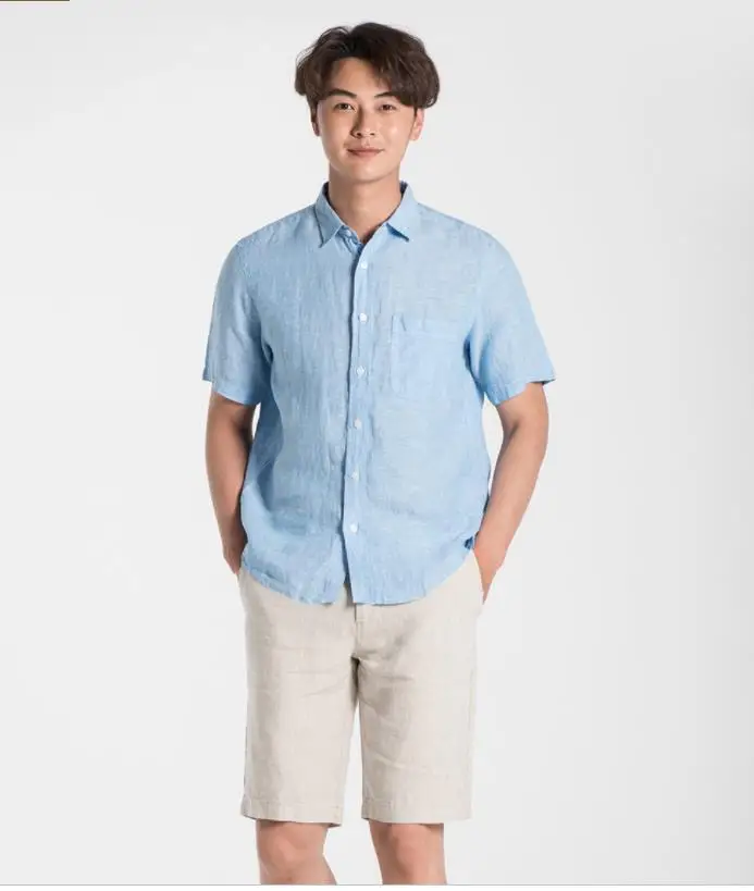  Xiaomi high quality linen breathable casual men shorts Natural linen Soft comfortable Slim Skin-fri
