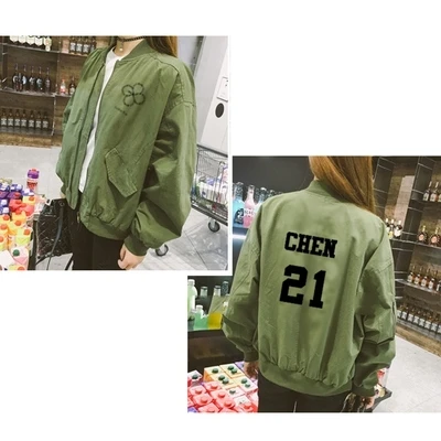 Новая одежда exo должна помочь Bianxian Pu Canlie Huang Zi Tao с бейсбольной формой куртка на молнии тонкая секция солнцезащитный крем - Цвет: Army green21