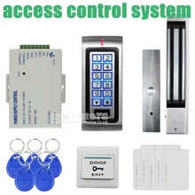 DIYKIT 280kg Magnetic Lock 125KHz RFID Password Keypad Access Control System Security Kit + Exit Button K2