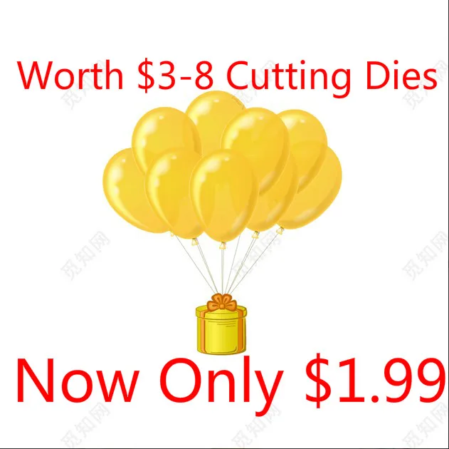 

YaMinSanNiO Worth $3-$8 Heart Tree Cloud Flower Cutting Dies Diecuts Metal Dies Stencil Embossing Lucky Bag