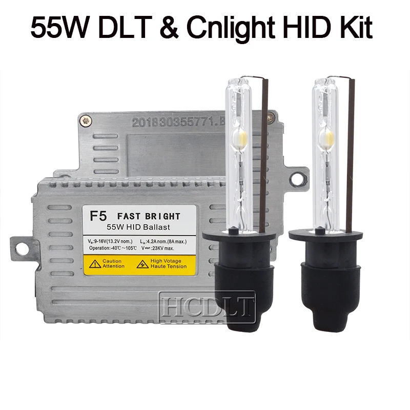 HCDLT Car Light Xenon 55W H7 HID Kit AC DLT F5 Ballast 6000K 4300K 5000K Cnlight HID Xenon Lamp H11 H1 H3 HB3 HB4 D2H Xenon Kit (10)