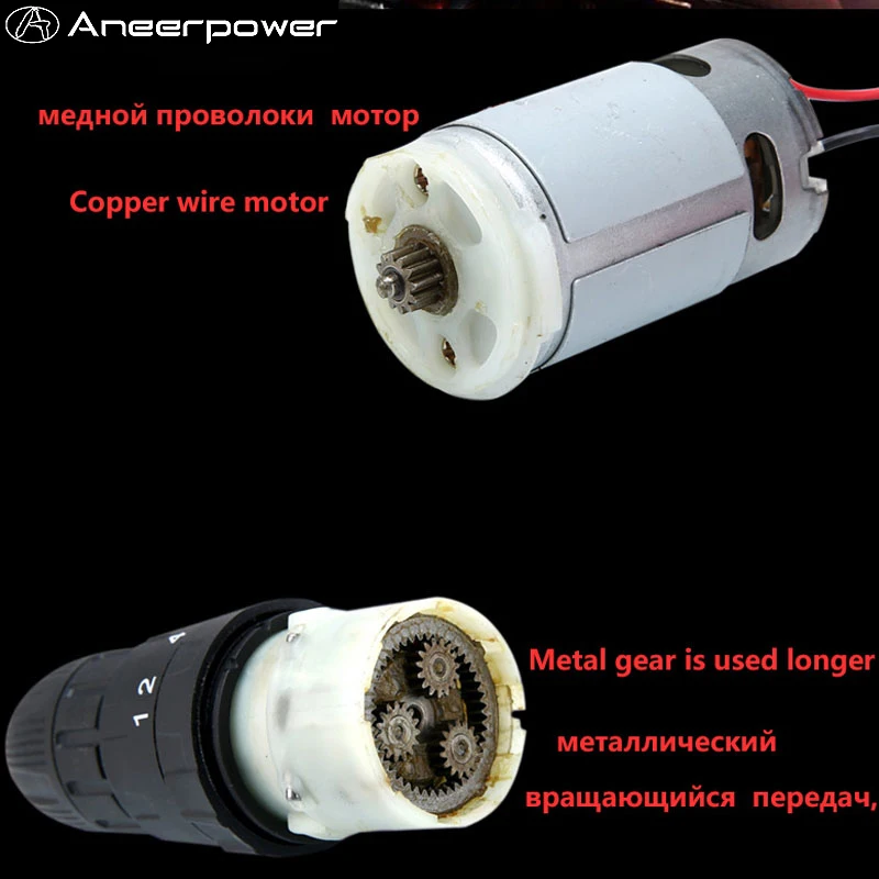 25v além de broca sem fio mini
