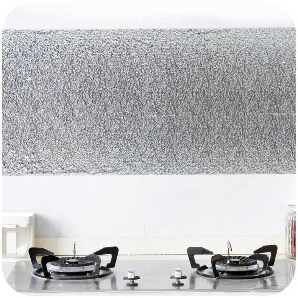 40X100 см Кухня маслостойкая Алюминиевая Фольга Наклейка на стену стол пол водонепроницаемый DIY мебель для дома декоративная фольга стиль обои