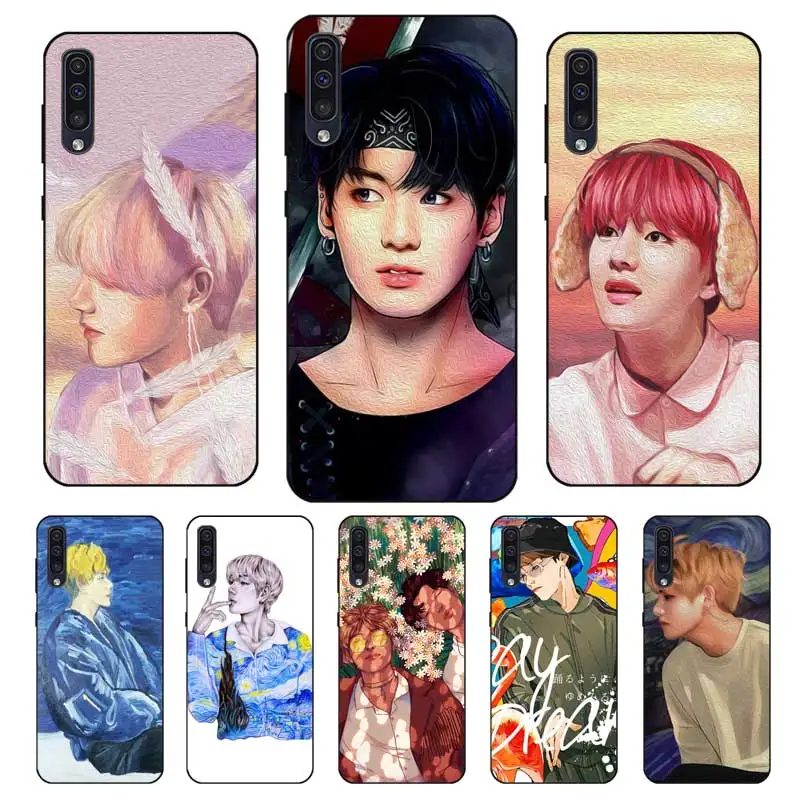 N358 картина Taehyung Черный силиконовый чехол для samsung Galaxy A2 Core A6 A7 A8 A9 A10 A30 A40 A50 A60 A70 A80 A90