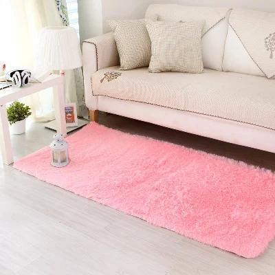 60*160 см современные коврики для гостиной шелковистые/мягкие/Нескользящие - Цвет: Розовый