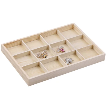 

1pcs 350 * 240 * 35 mm 12 wood jewelry jewelry display panel display