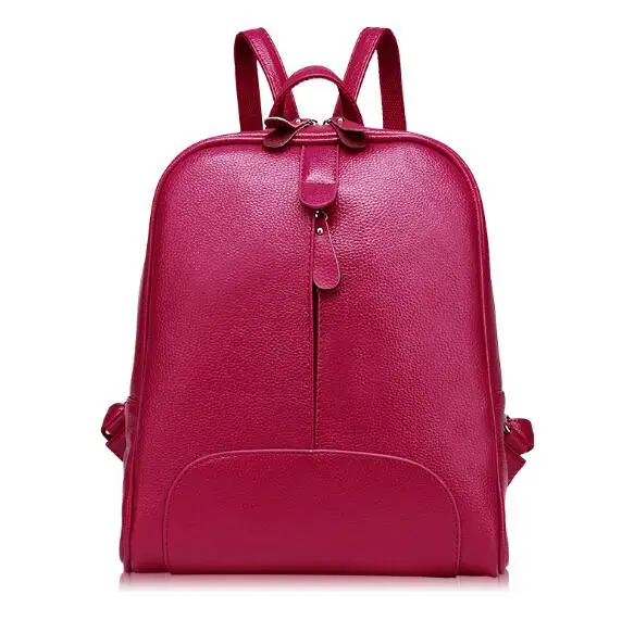  2018 Classic split leather women outdoor leisure backpack large school bag - 32932264996