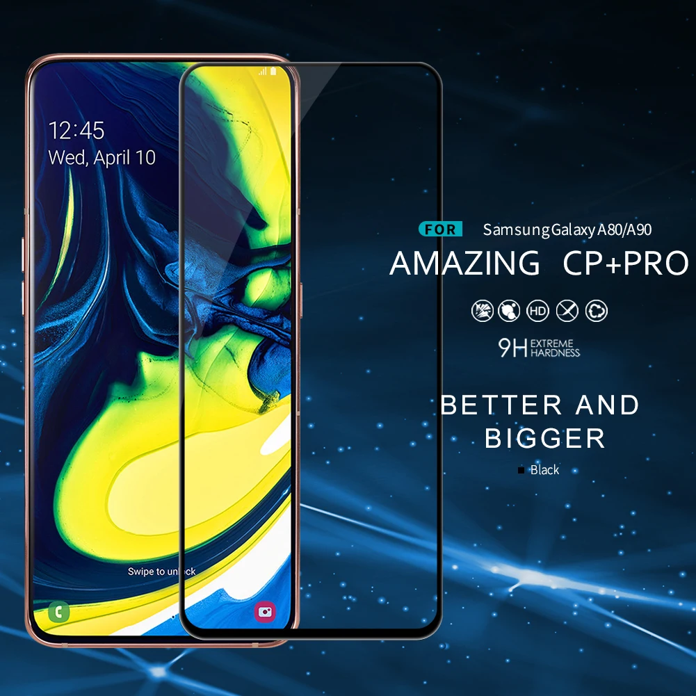 

For Samsung Galaxy A80 A90 Tempered Glass Full Coverage Anti-Explosion Tempered Glass Screen Protector CP+ pro For Samsung A80