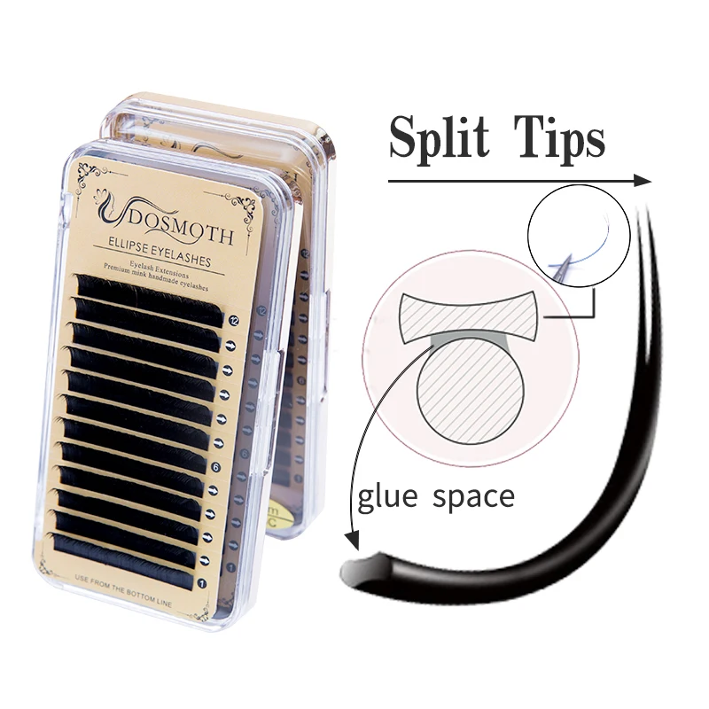 

ellipse split Flat hair 3D synthetic ,natural ,individual eyelash extension ,lash ,eye lashes