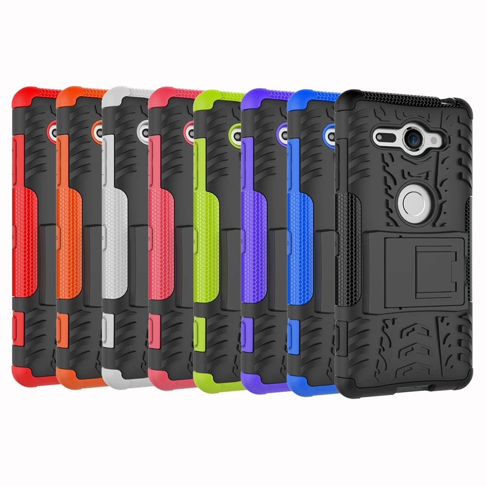Hybrid Kickstand Dazzle Rugged Shockproof Stand hard Back phone Cover Case For Sony E5 C5 C6 XA XA1 XA2 Ultra L2 XZ2 Compact |