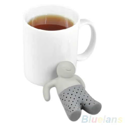 

1pc Creative Tea filter Cute People Shape Herbal Spice Loose Tea Leaf Strainer Silicone Filter Diffuser Infuser Appliance
