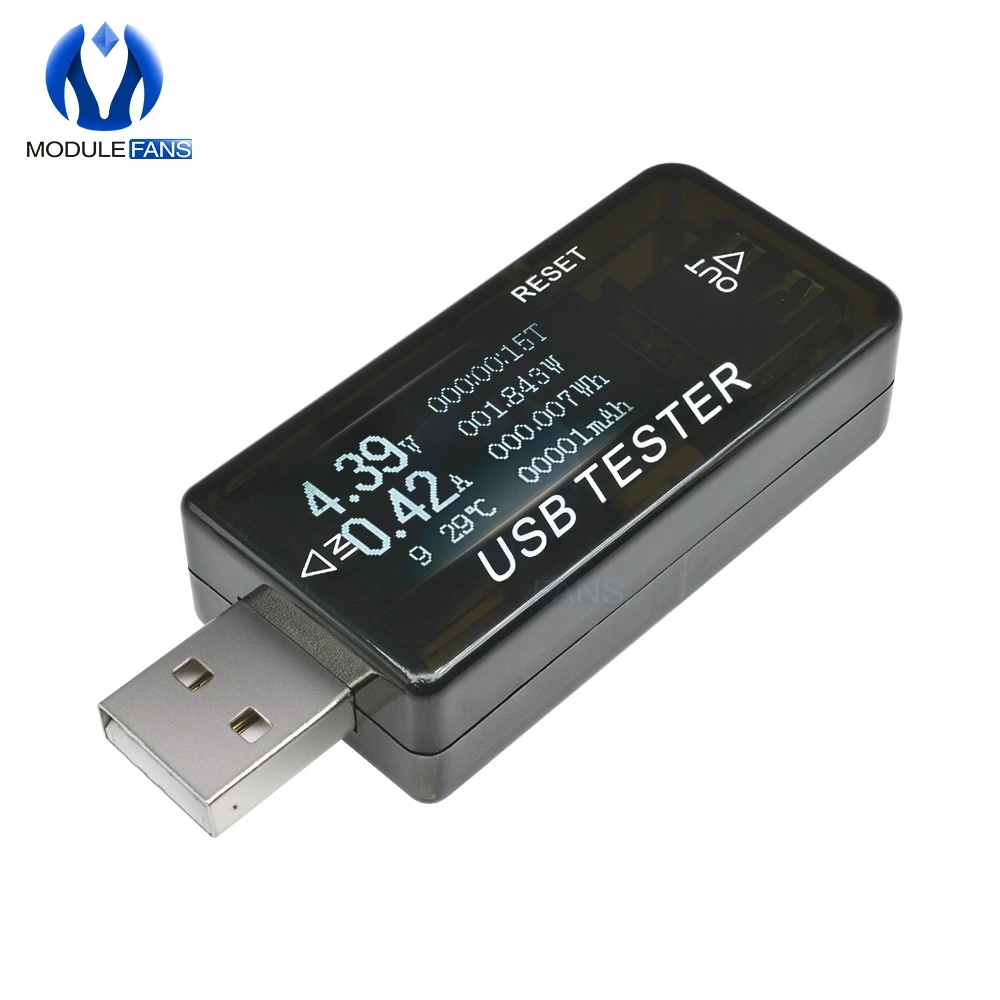 

6 IN 1 USB Port Tester Display Current Voltage Capacity Power USB Voltmeter Ammeter Capacity Tester Multimeter