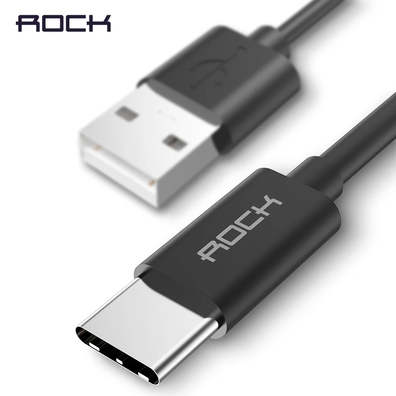 ROCK USB C кабель для samsung Galaxy S9 USB кабель для быстрой зарядки типа C кабель для передачи данных для Xiaomi mi6 Oneplus 6 USB-C кабель