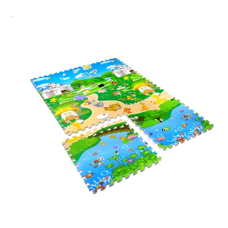

Exercise Floor Tiles Carpet 60*60*2cm Educational 6pcs Baby PE Cotton Play Mat Childrens Kids Rugs Crawling Interlocking Toys