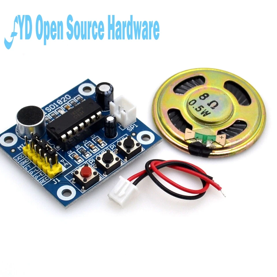 

1pcs ISD1820 Voice Recording Recorder Module With Mic Sound Audio Loudspeaker