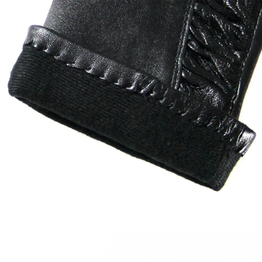 Hot Sale Women Genuine Leather Gloves Wrist Winter Goatskin Glove For Female 3 Colors Sheepskin Drivng Keep Warm L124NQ