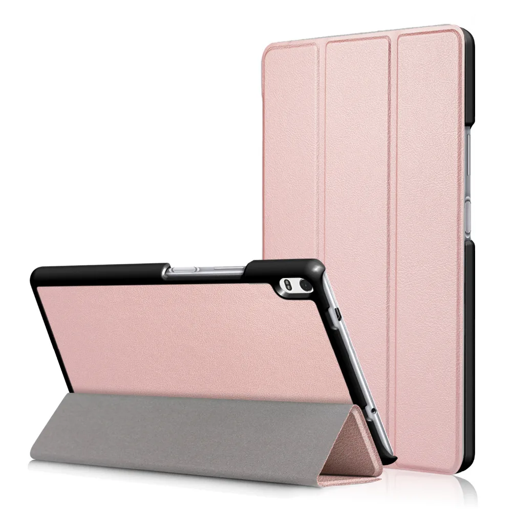 Ультратонкий чехол книжка из искусственной кожи с 3 отделениями|case for lenovo tab|smart