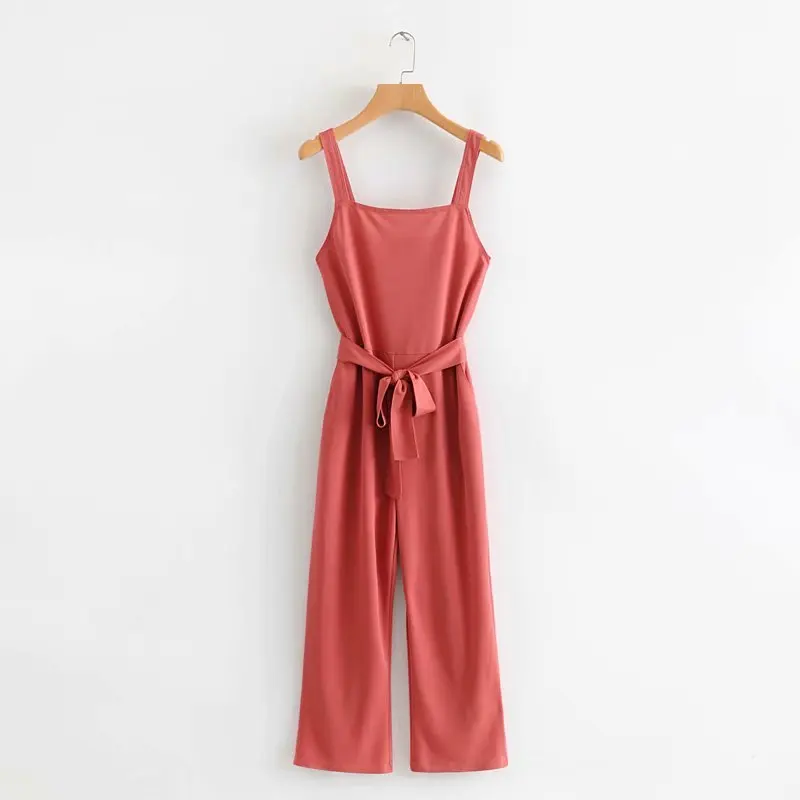 

New arrival TL55-7119 European and American fashion belt jumpsuits