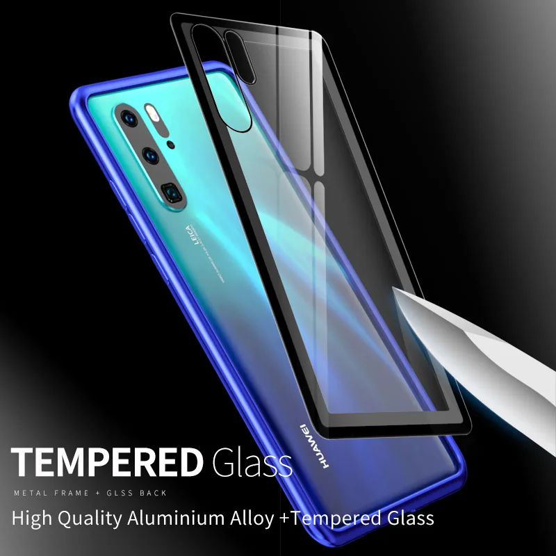 Suntaiho для Huawei P30 Pro Магнитный чехол передний + задний двусторонний 9H закаленное