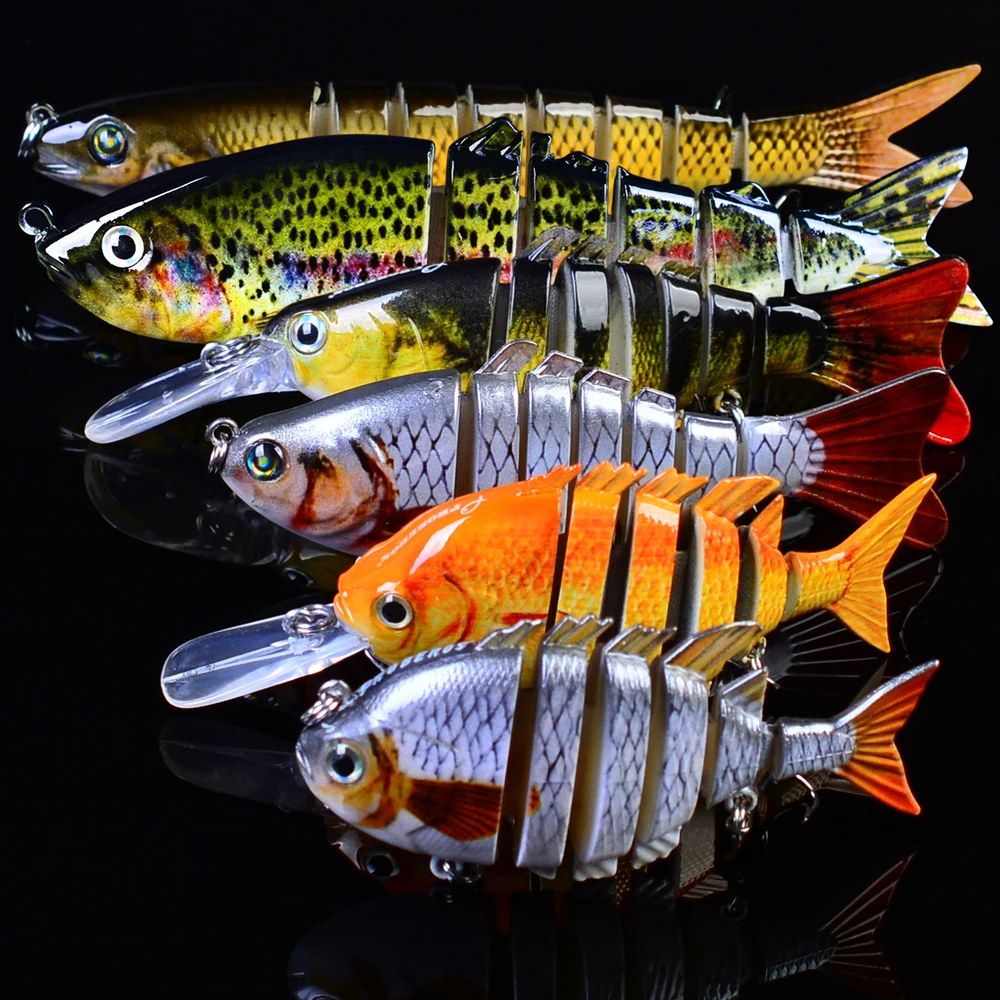 6pc/Lot Swimbait Fishing Lure Mix Weight Swim Bait High Carbon Hook Fishing Tackle 6 color