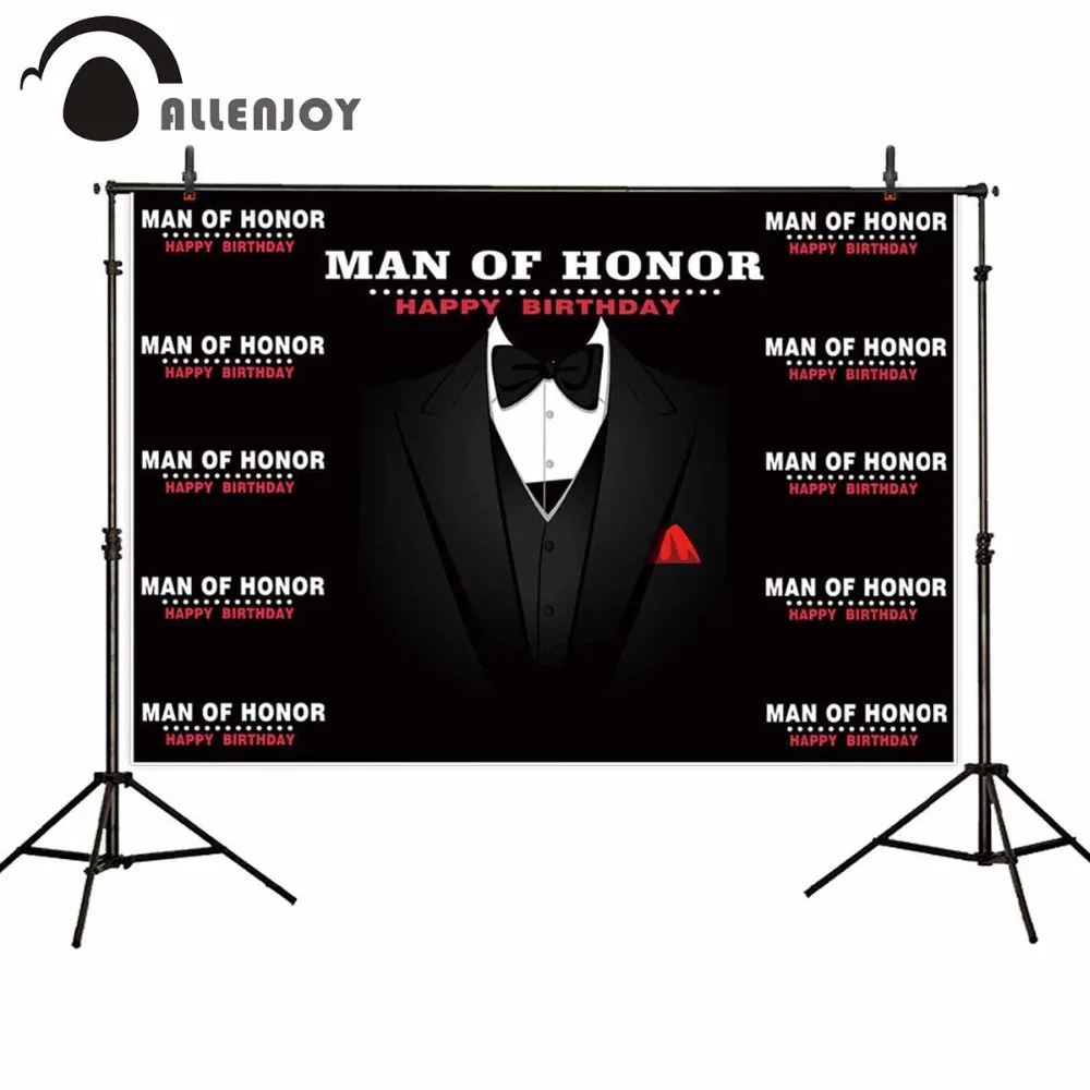 

Allenjoy black retro background birthday party celebration man of Honor Suit background photobooth professional photo studio