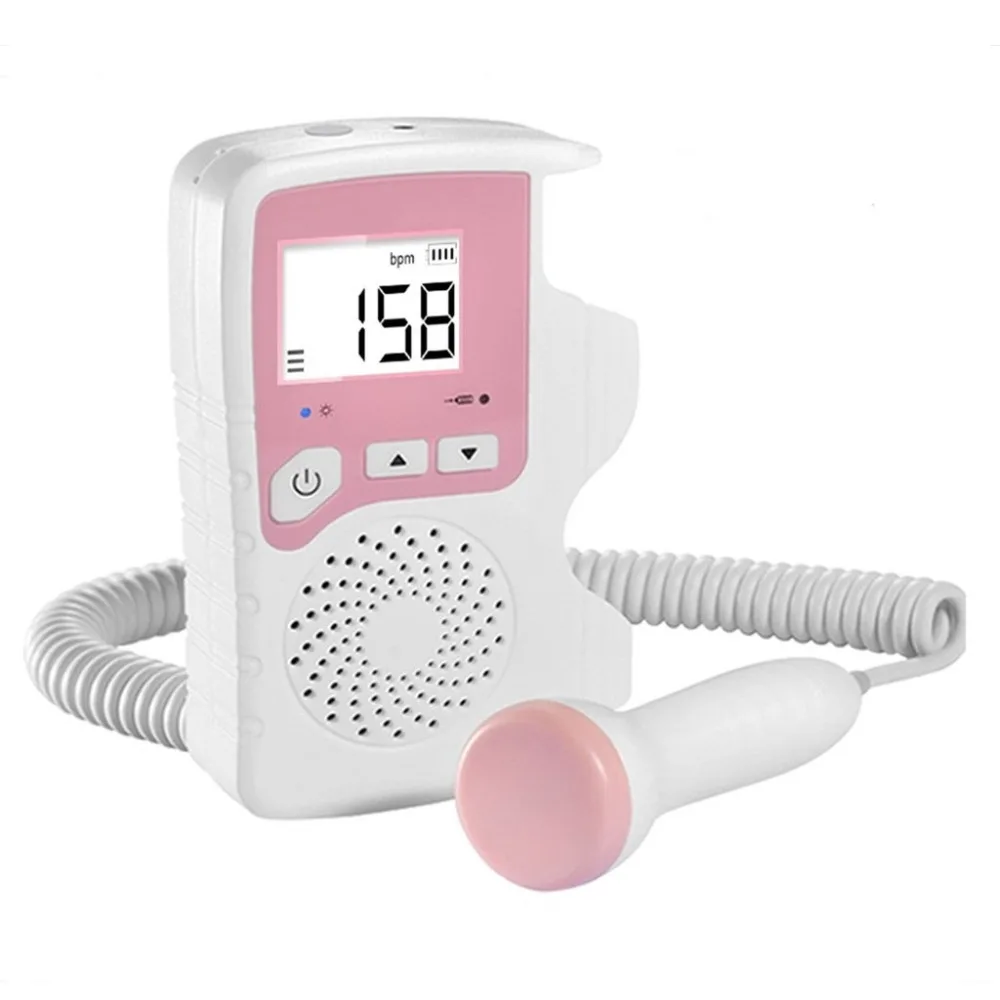 

Mini Fetal Doppler Pocket Ultrasound Prenatal Fetal Detector Portable Baby Heart Rate Monitor