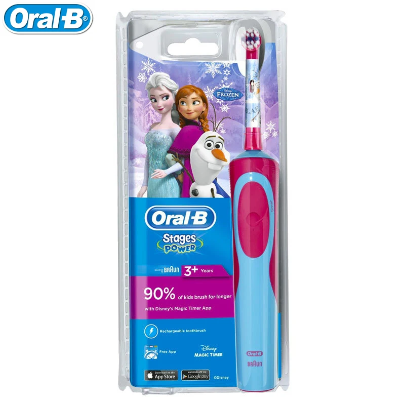 Oral B перезаряжаемая зубная щетка для детей гигиена полости рта водонепроницаемая
