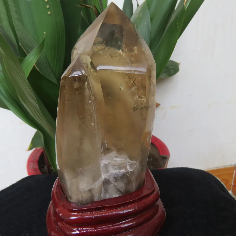 

908g New AAAA+ Natural Yellow Phantom Clear Quartz Crystal Rough Stone and Mineral Specimen Double Points +Rainbow Reiki Healing