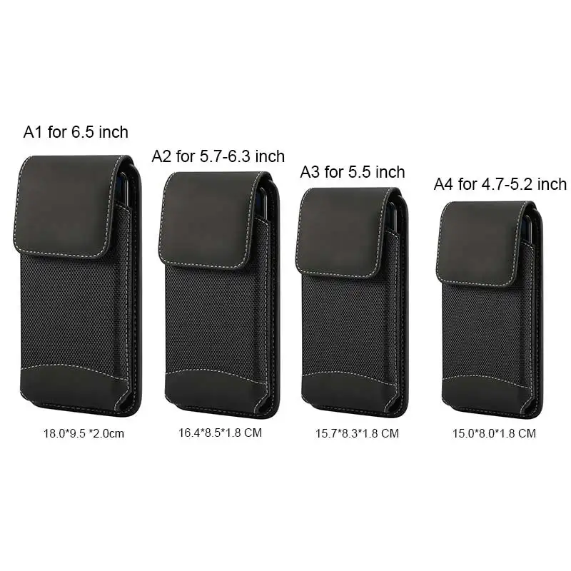 Universal Pouch Holster Case Rugged nylon belt loop clip Fits For SAMSUNG For iphone cover case for OnePlus 6 5T 6T XS MAX Nokia