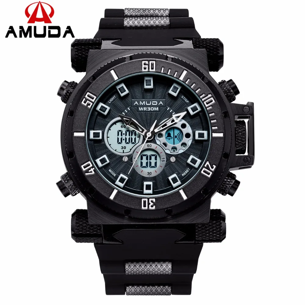 

Amuda top luxury brand Casual Military watches men Analog-Digital Male Wristwatch Led Sport Waterproof Relogio Masculino