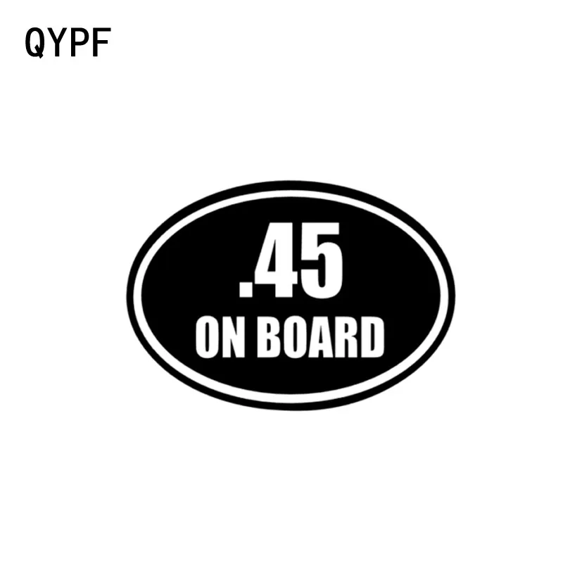 

QYPF 12.7CM*9CM 45 ON BOARD Vinyl Car Sticker Decal Black Silver C14-0255