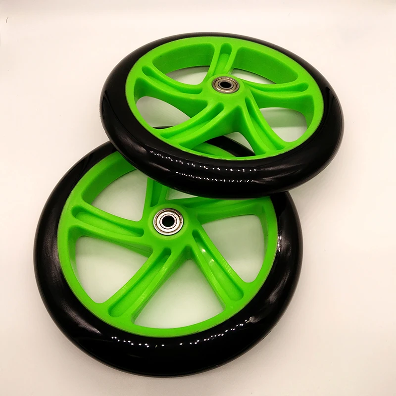 Günstige Kostenloser versand roller rad 200 mm PU hohe qualität rad dicke 30 mm ABEC 7 lager
