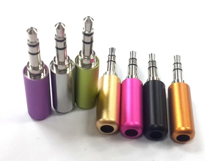 50pcs lot for shure 3 Pole 3 5mm Plug Male Headphone Jack 3 5 mm Audio Connector For 4mm Cable Adapter
