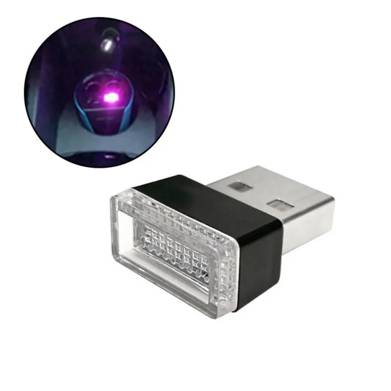 Автомобиль USB светодиодный Атмосфера свет декоративные лампы аварийного освещения Универсальный PC Портативный Plug and Play красный/синий/белый - Цвет: As show