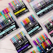 48 цветов набор гелевых ручек, блестящая гелевая ручка для взрослых раскрасок журналов Рисование художественные маркеры