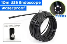 USB Borescope Endoscope 6 Led 10M Waterproof Inspection Snake Tube Video Camera
