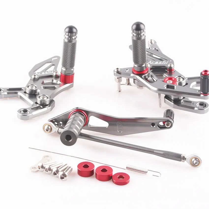Для Yamaha YZF R1 2009 2010 2011 Регулируемые Задние подножки серый CNC мотоцикл алюминий